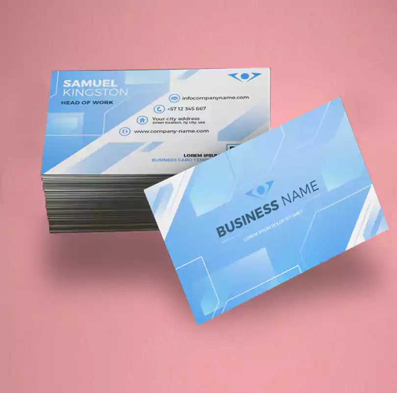 standard business card print